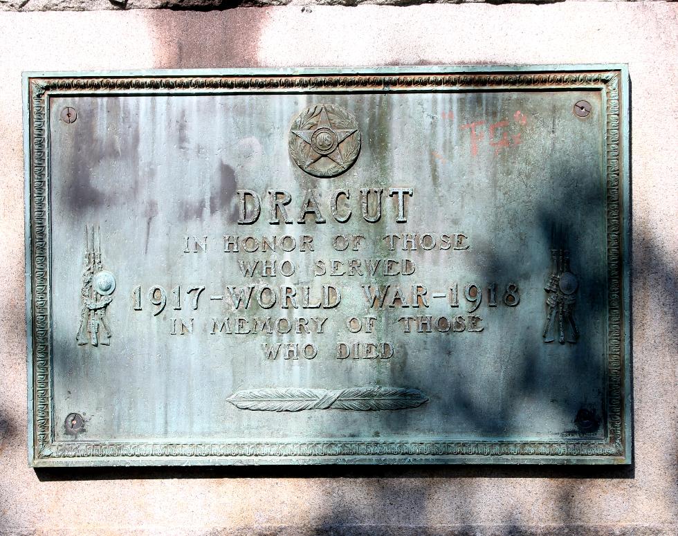 Dracut Massachusetts World War I Veterans Memorial