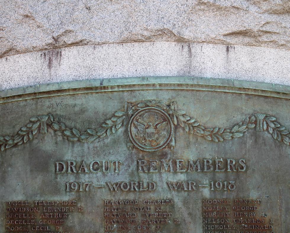 Dracut Massachusetts World War I Veterans Memorial