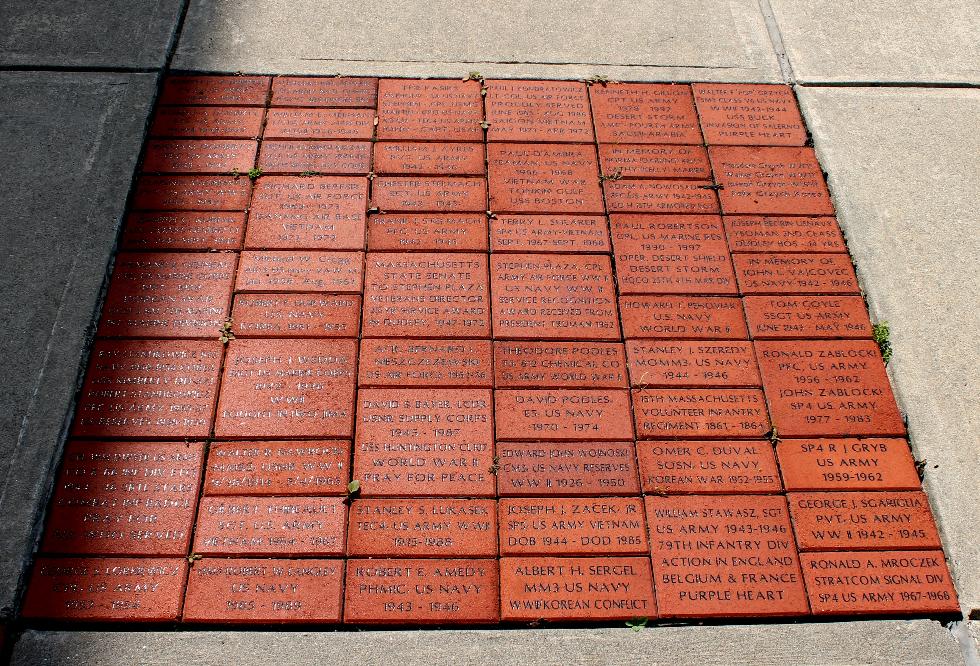 Dudley Massachusetts Veterans Memorial Bricks