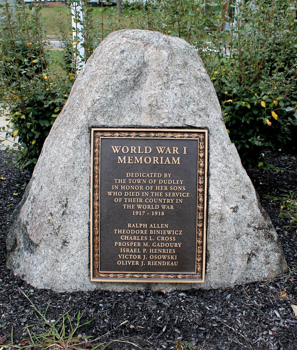 Dudley Massachusetts World War I Memorial