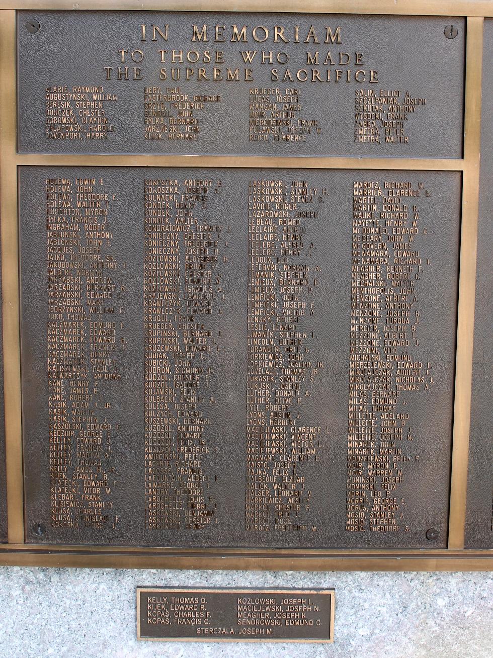 Dudley Massachusetts World War II Veterans Memorial