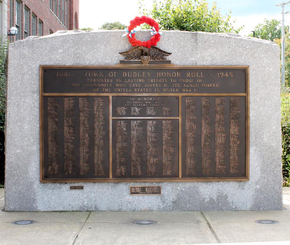 Dudley Massachusetts World War Ii Veterans Memorial