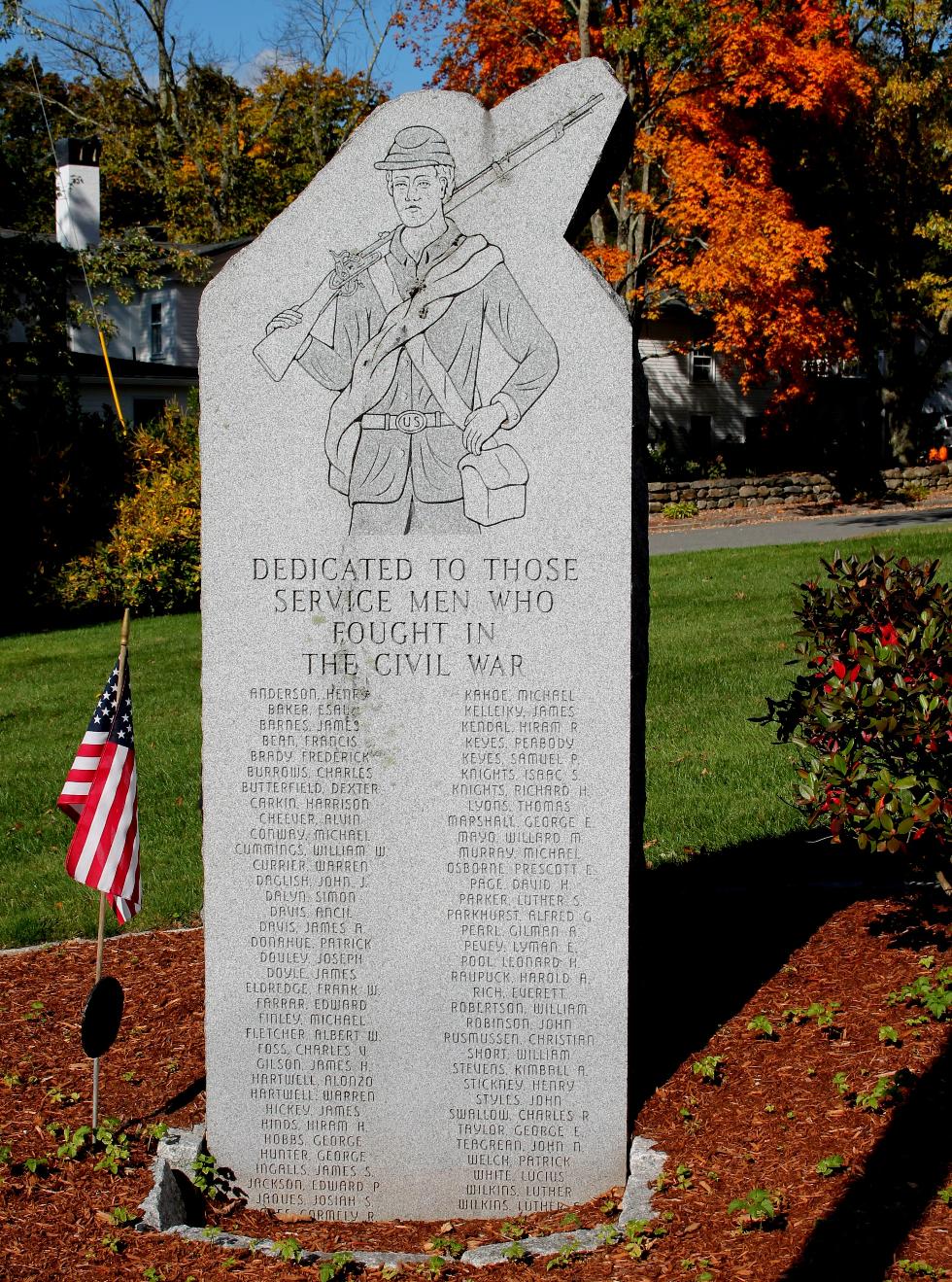 Dunstable Massachusetts Civil War Veterans Memorial