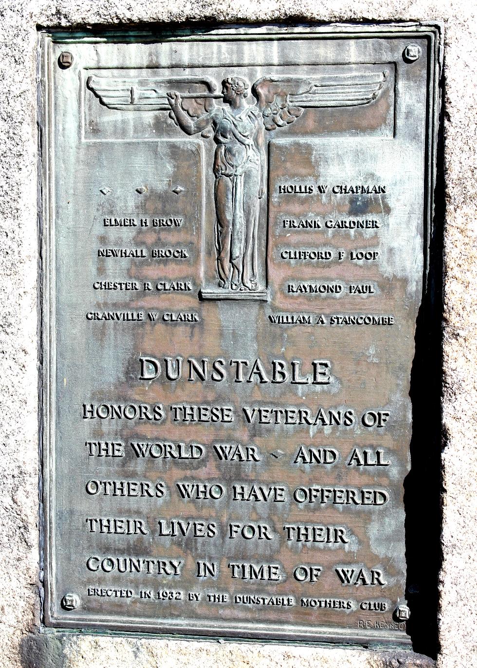 Dunstable Massachusetts World War I Veterans Memorial