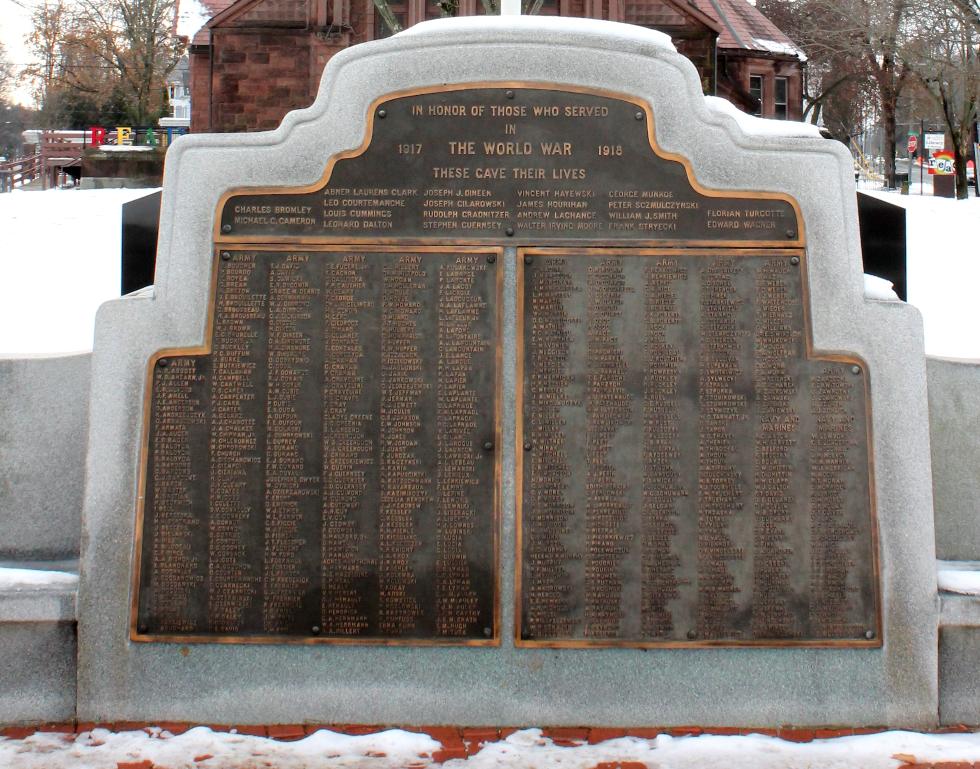 Easthampton Massachusetts World War I Veterans Memorial