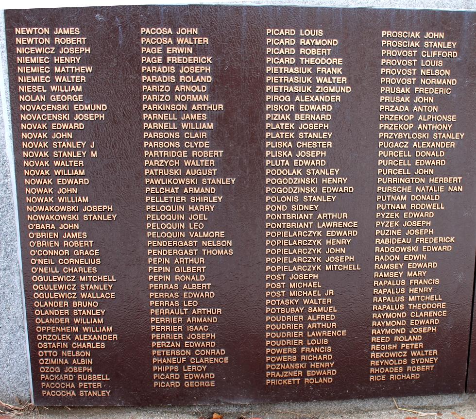 Easthampton Massachusetts World War II Veterans Memorial