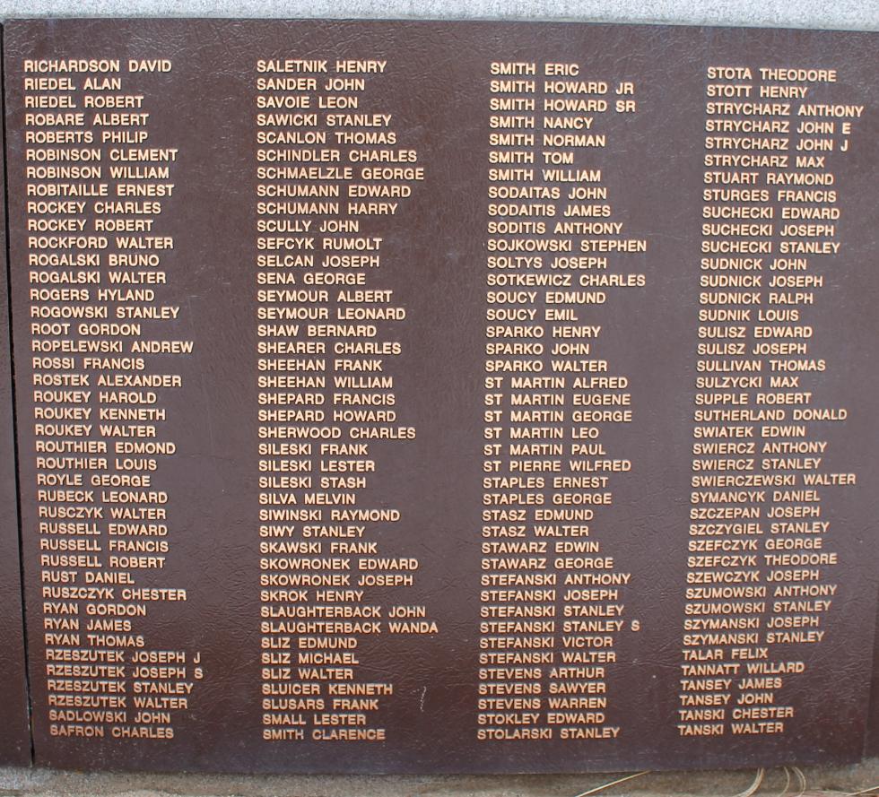 Easthampton Massachusetts World War II Veterans Memorial