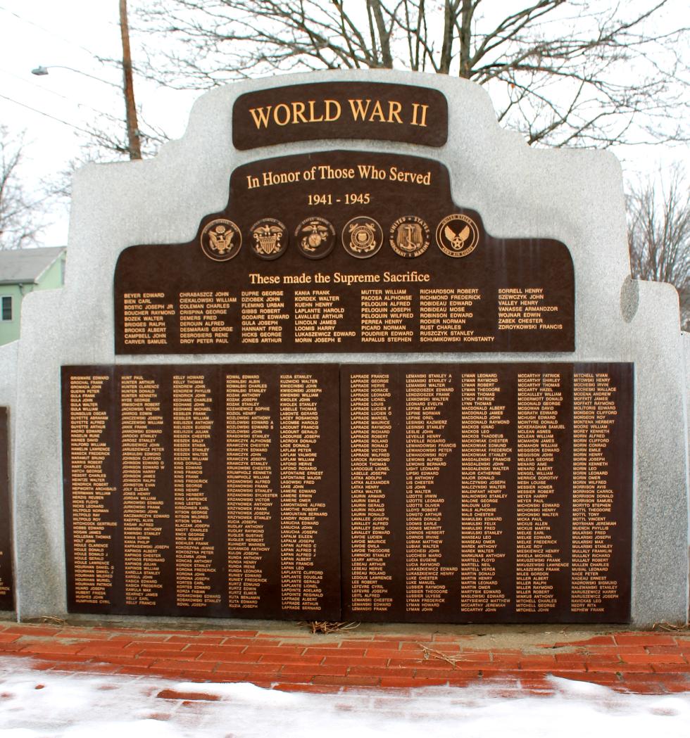 Easthampton Massachusetts World War II Veterans Memorial