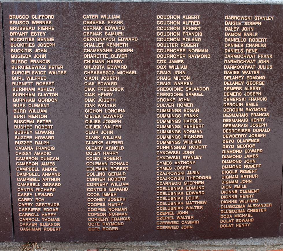 Easthampton Massachusetts World War II Veterans Memorial