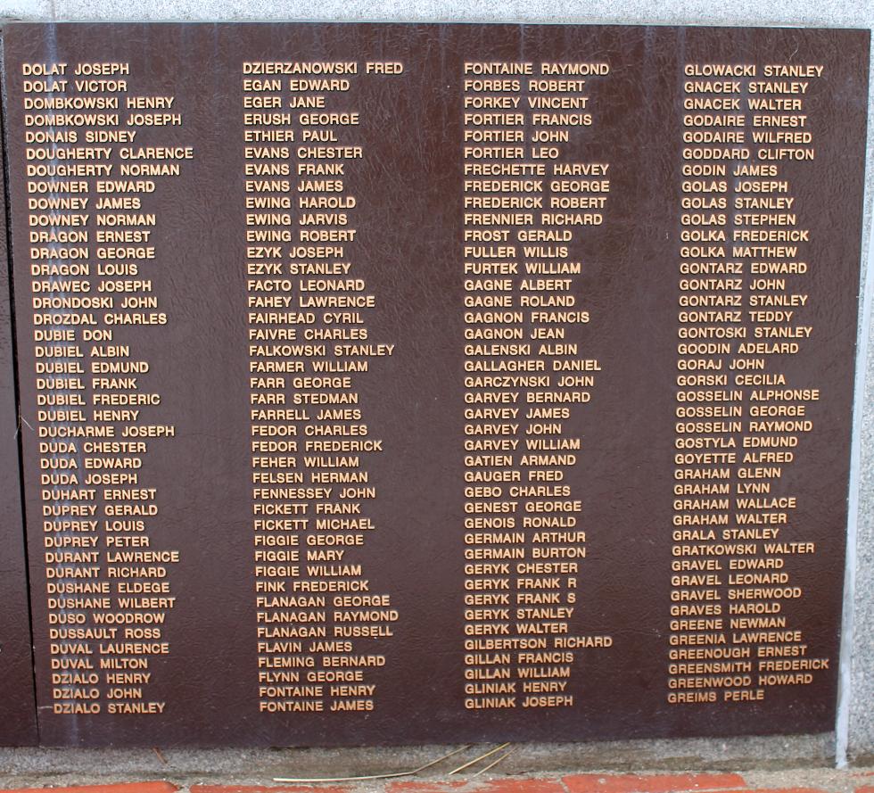 Easthampton Massachusetts World War II Veterans Memorial