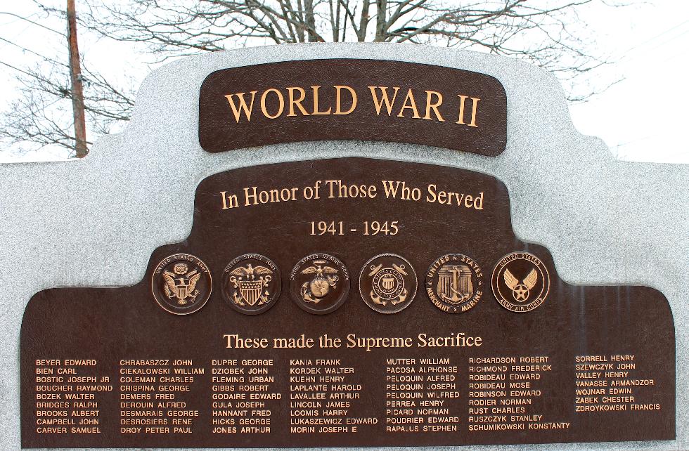 Easthampton Massachusetts World War II Veterans Memorial