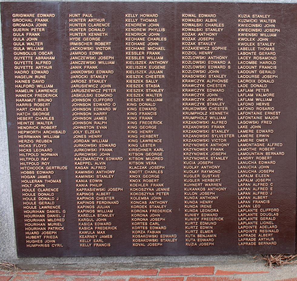 Easthampton Massachusetts World War II Veterans Memorial