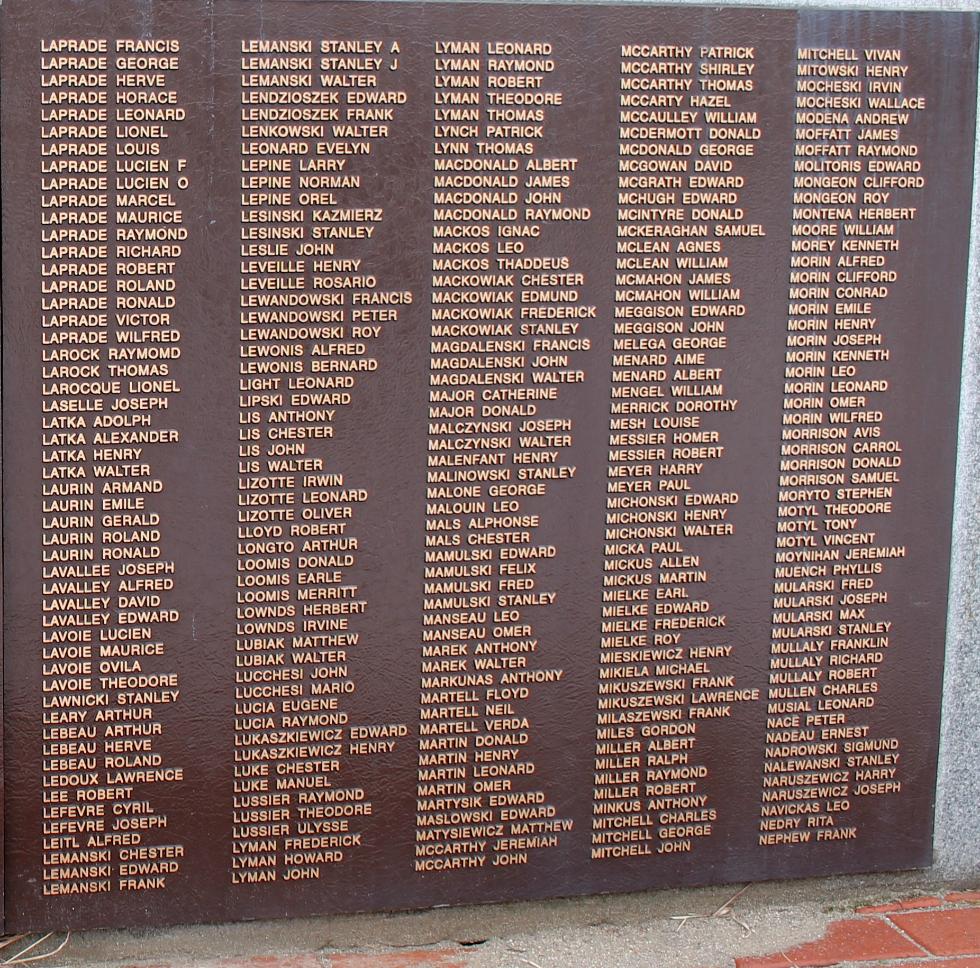 Easthampton Massachusetts World War II Veterans Memorial