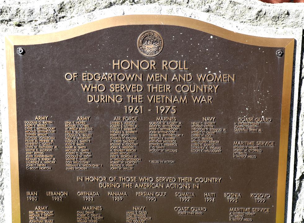 Edgartown Massachusetts Vietnam War Veterans Memorial