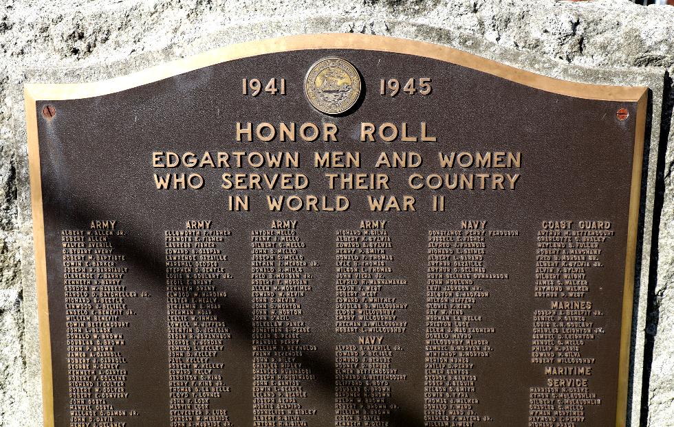 Edgartown Massachusetts World War II Veterans Memorial