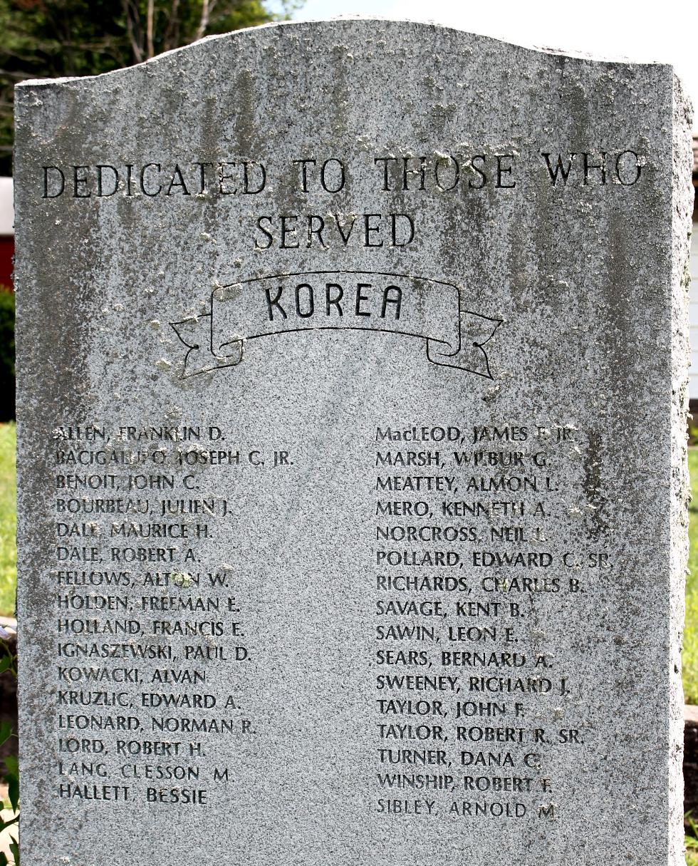 Erving Massachusetts - Korean War Veterans Memorial