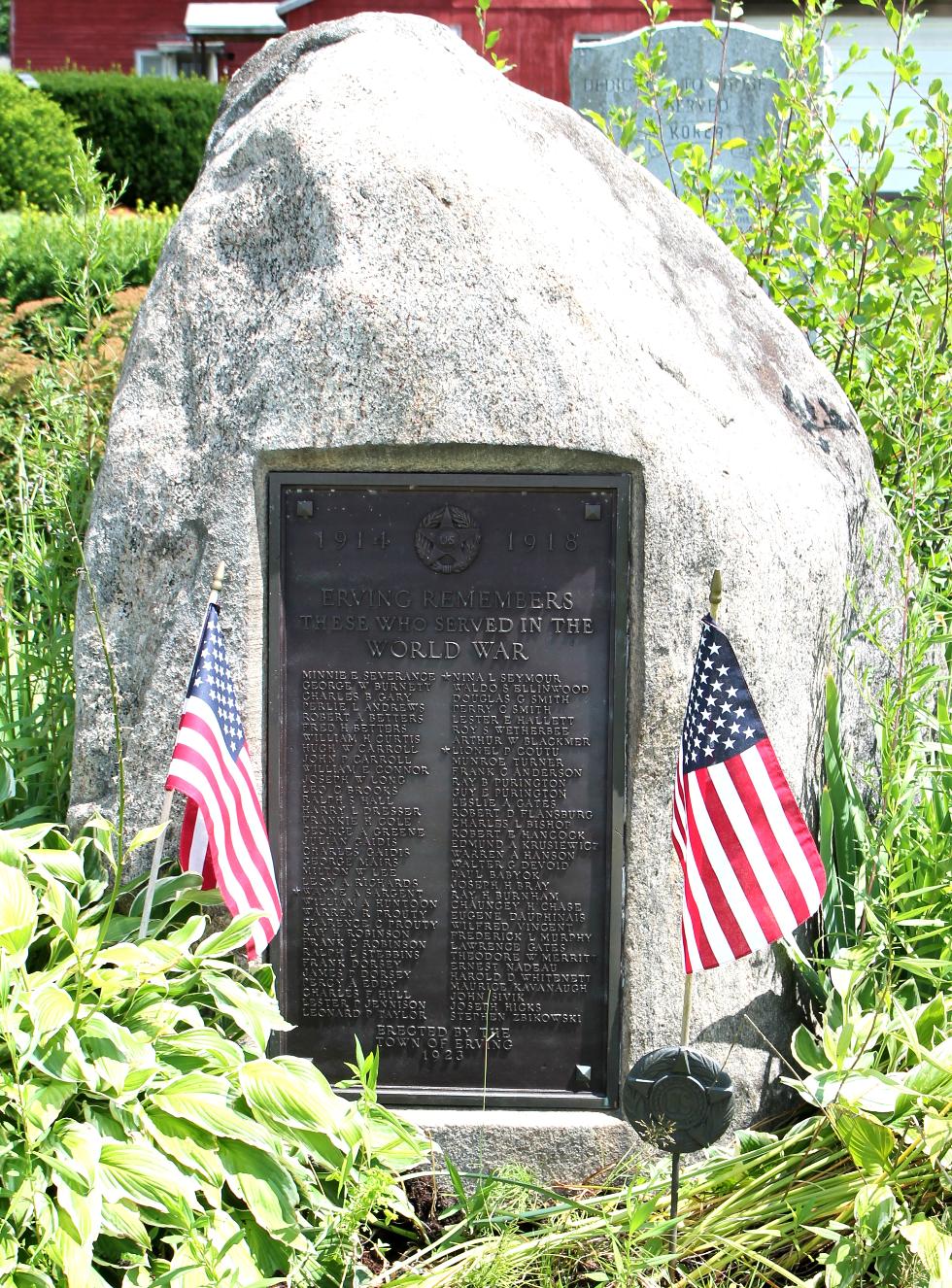 Erving Massachusetts World War I Veterans Memorial