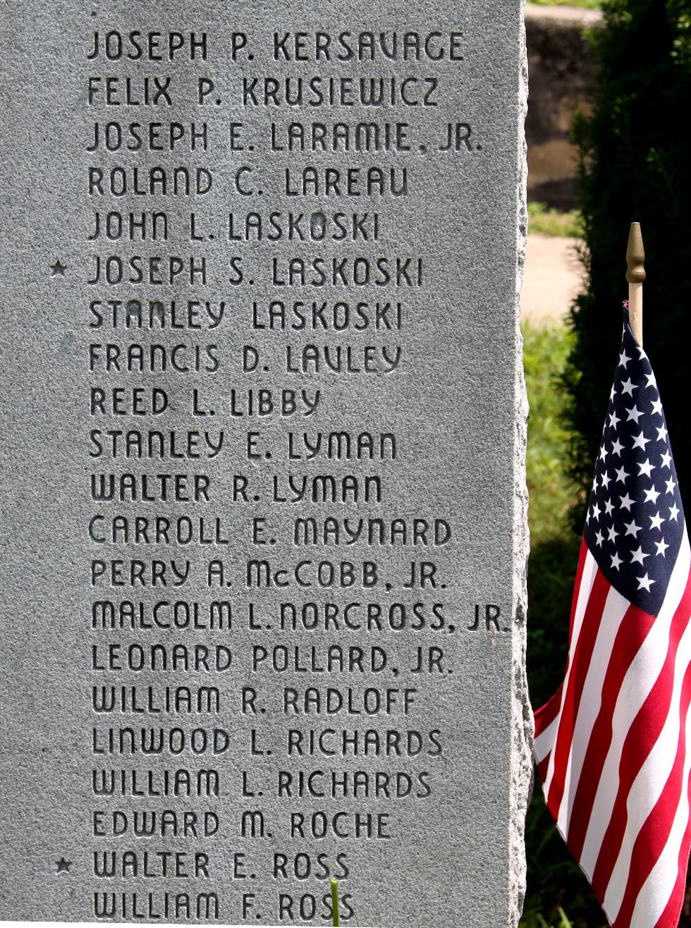 Erving Massachusetts World War II Veterans Memorial