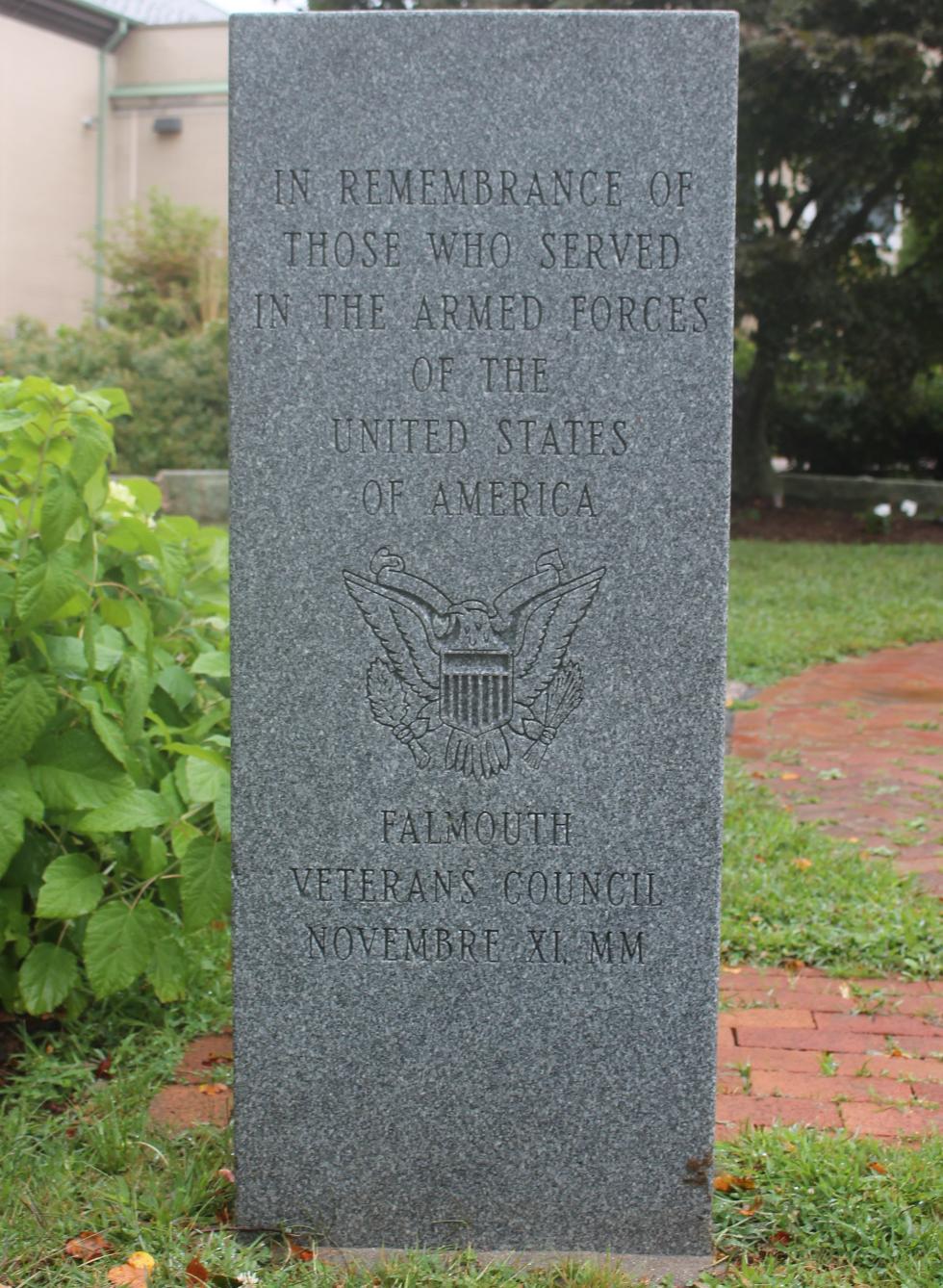 Falmouth Veterans Council Veterans Memorial