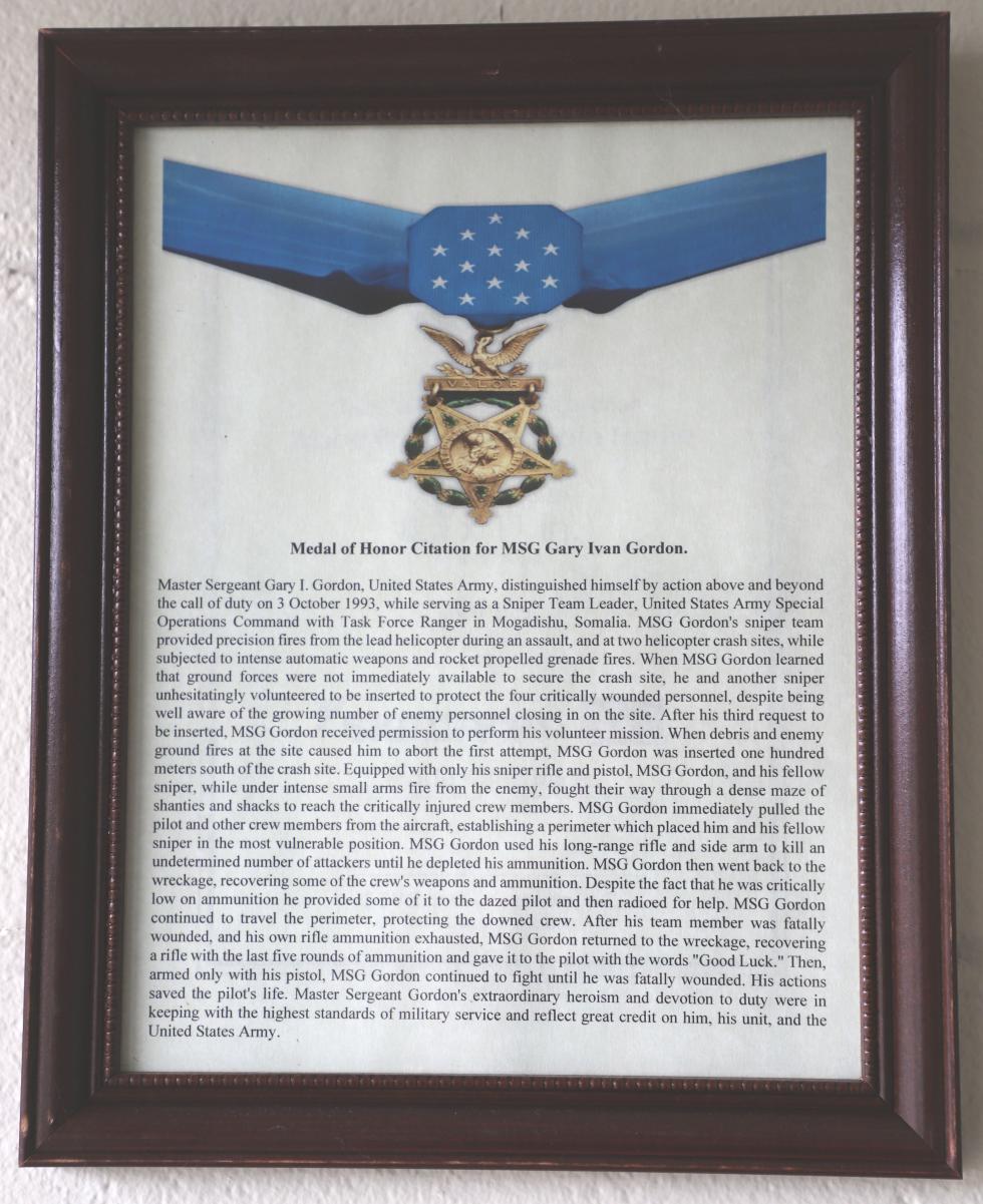 Fort Devens 10th Special Forces Gary Gordon Medal of Honor
