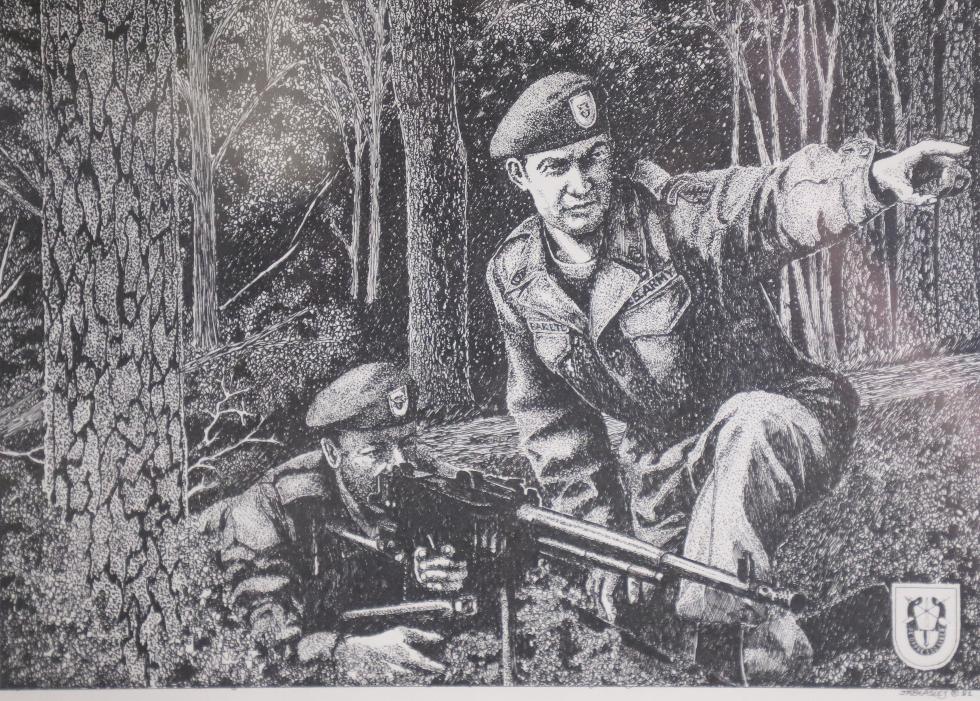 Fort Devens 10th Special Forces Lithograph