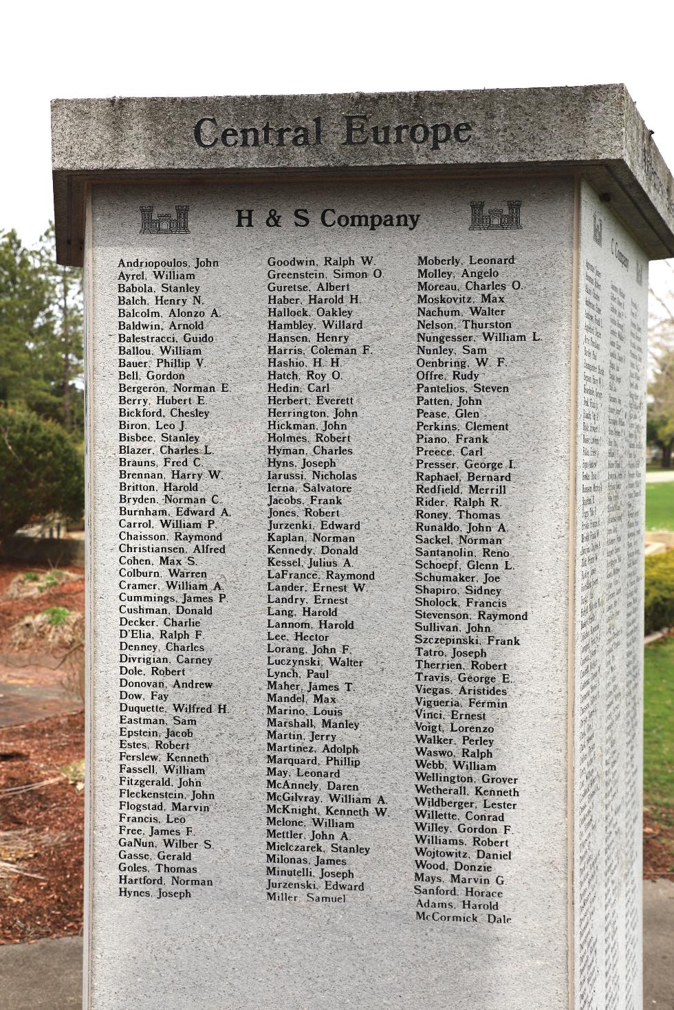 Fort Devens WWII Monument - 168th Engineer H&S Company