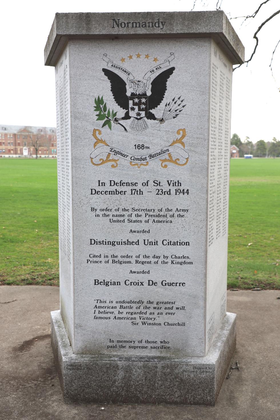Fort Devens WWII Monument - 168th Engineer