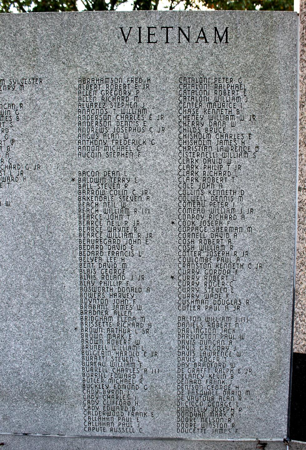 Foxboro Massachusetts Korean & Vietnam War Veterans Memorial