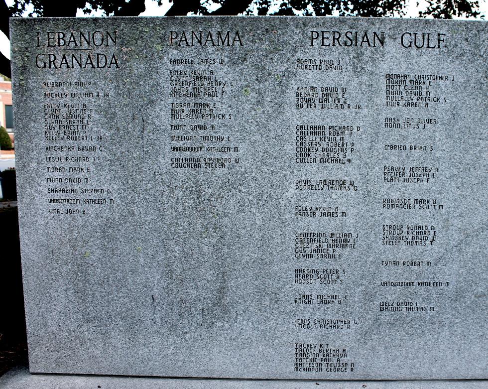 Foxboro Massachusetts Lebanon, Panama & Persian Gulf Veterans Memorial