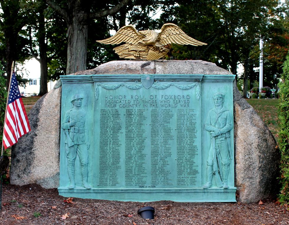 Foxboro Massachusetts World War I Veterans Memorial