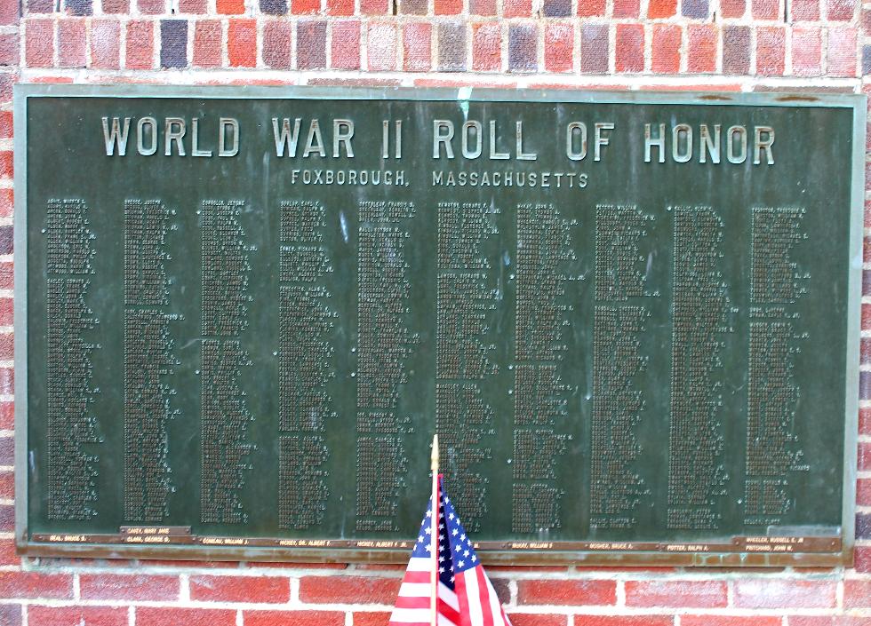 Foxboro Massachusetts World War II Veterans Memorial