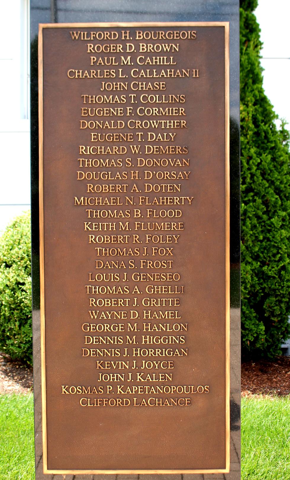 Framongham Massachusetts MetroWest Vietnam War Veterans Memorial