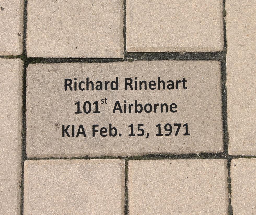 Framongham Massachusetts MetroWest Vietnam War Veterans Memorial - Richard Rinehart 101st Airborne