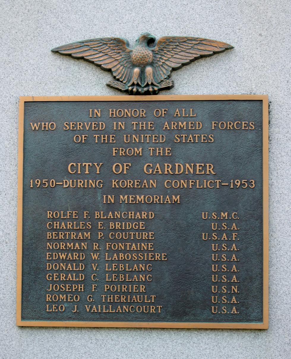 Gardner Massachusetts Korean War Veterans Memorial