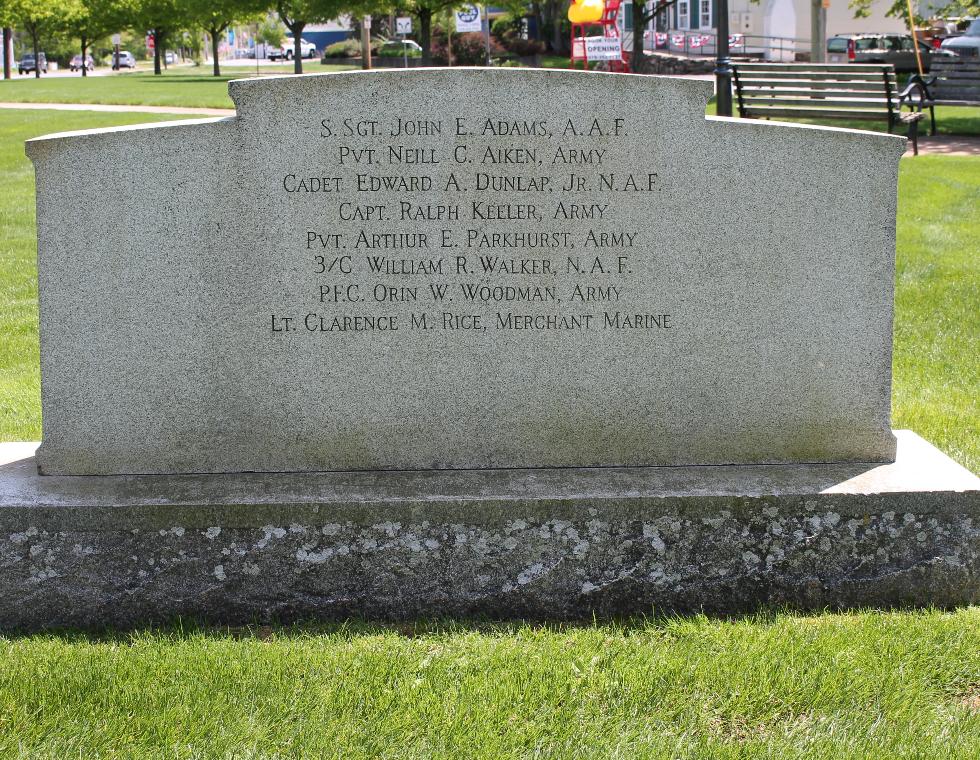 Georgetown Massachusetts World War II Veterans Memorial