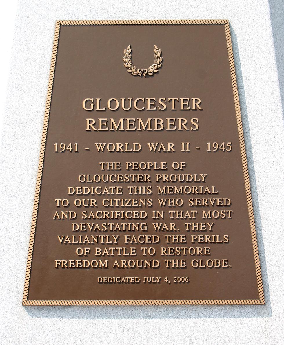 Gloucester Massachusetts World War II Veterans Memorial