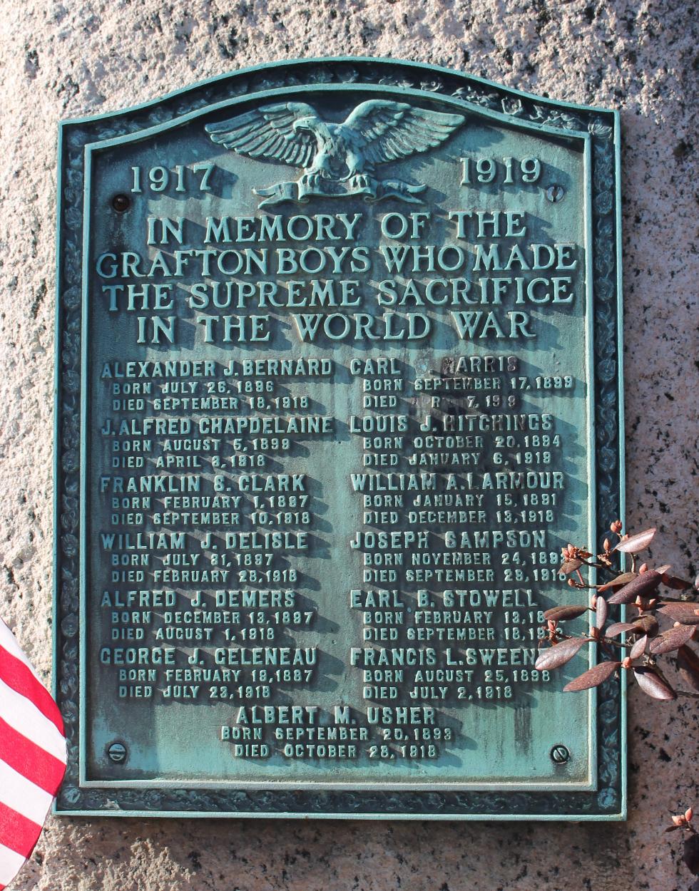 Grafton Massachusetts World War I Veterans Memorial