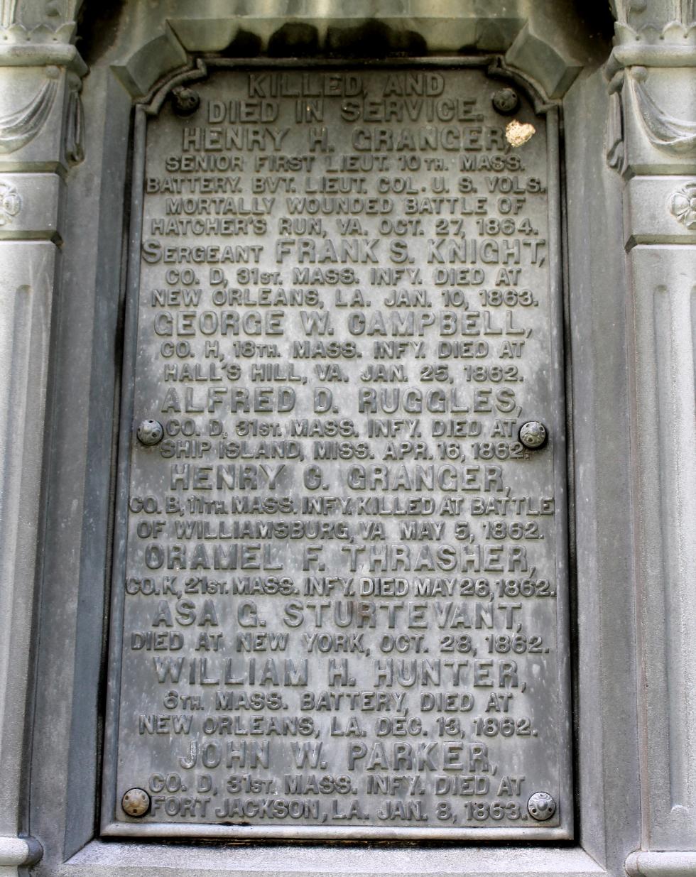 Hardwick Massachusetts Civil War Veterans Memorial