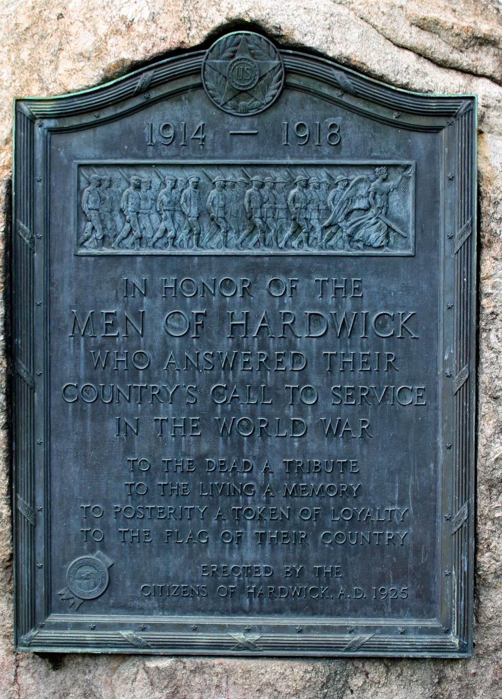 Hardwick Massachusetts World War I Veterans Memorial