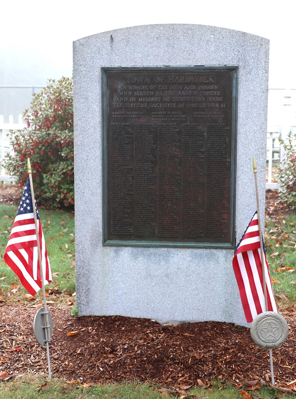 Hardwick Massachusetts World War II Veterans Memorial
