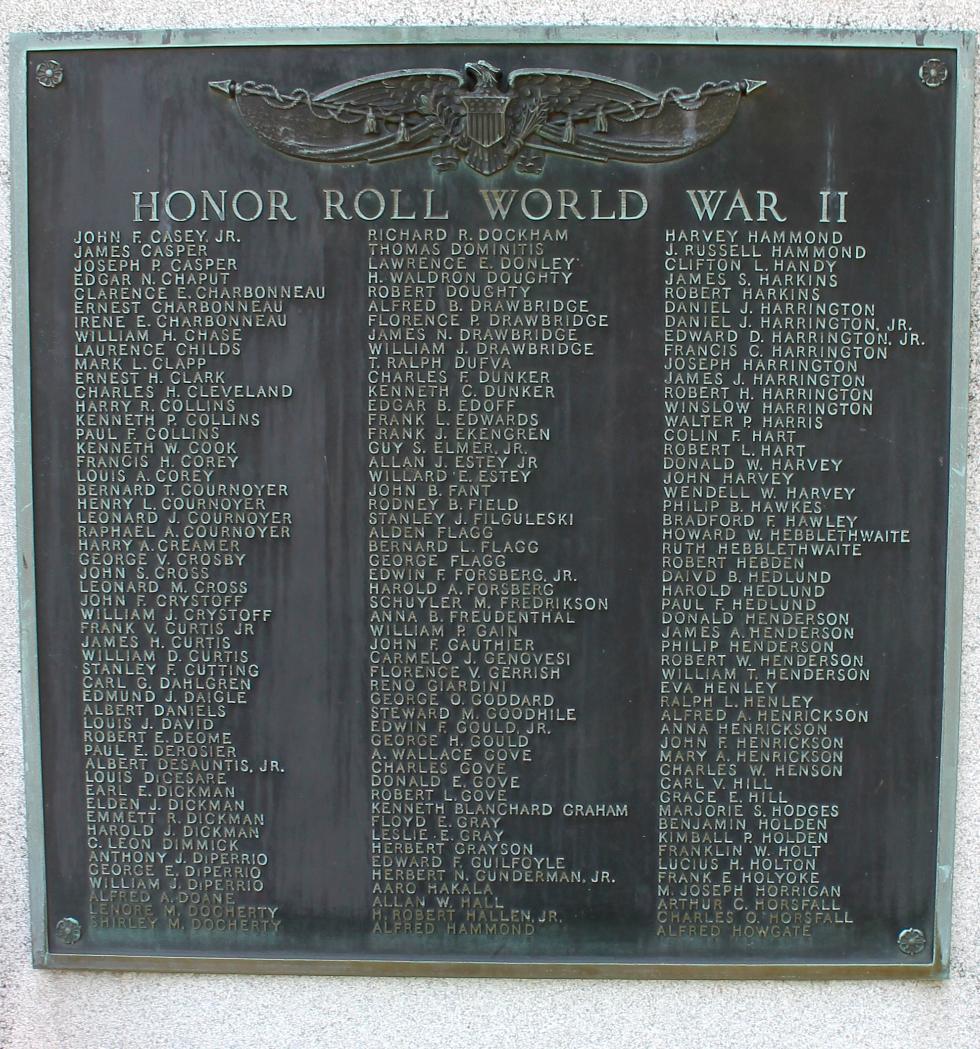 Holden Mass World War II Veterans Memorial