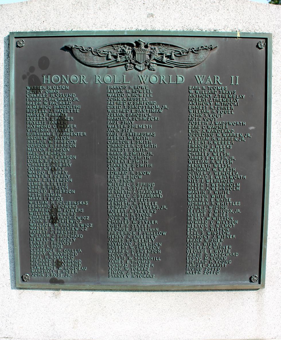 Holden Mass World War II Veterans Memorial