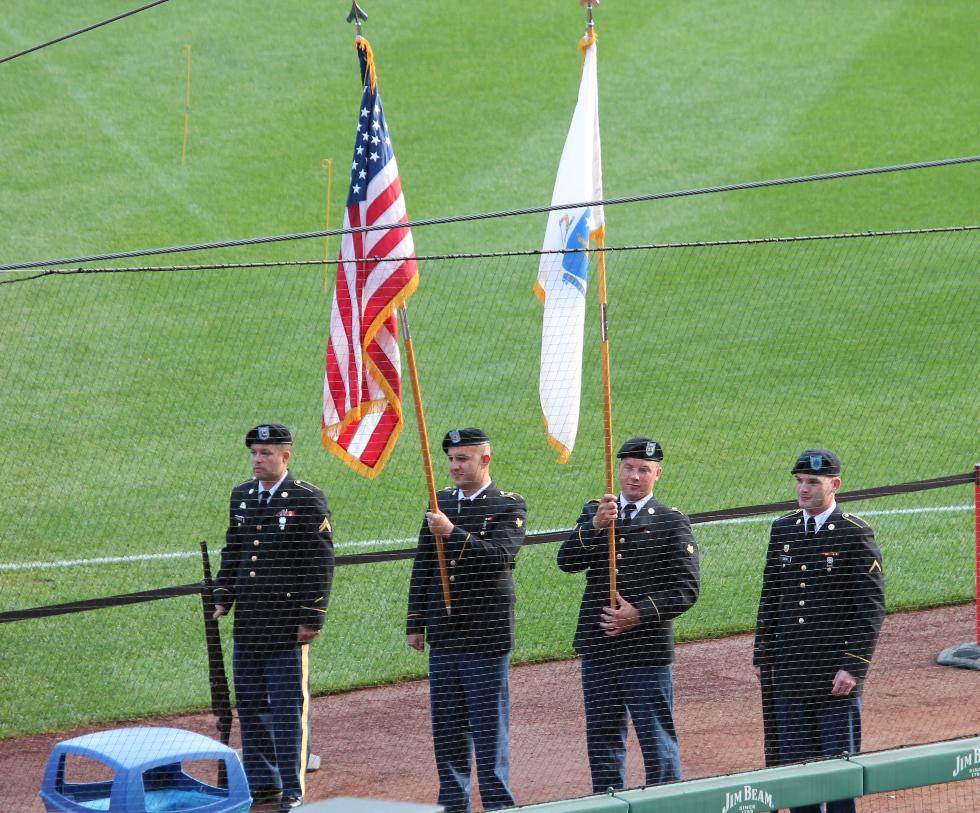 Soldiers at Red Sox Home Base 2019