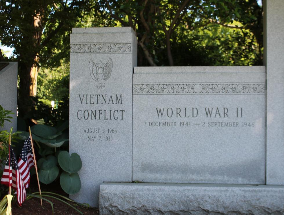 Hopkinton Massachusetts World War II Korean War & Vietnam War Veterans Memorial