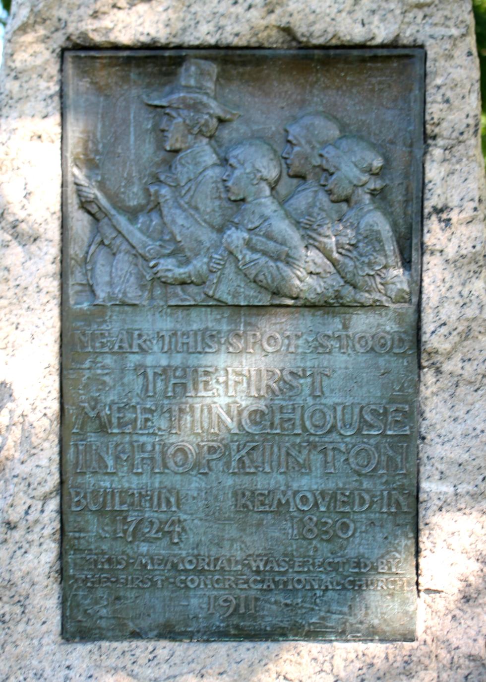 Hopkinton Massachusetts First Meeting House Memorial