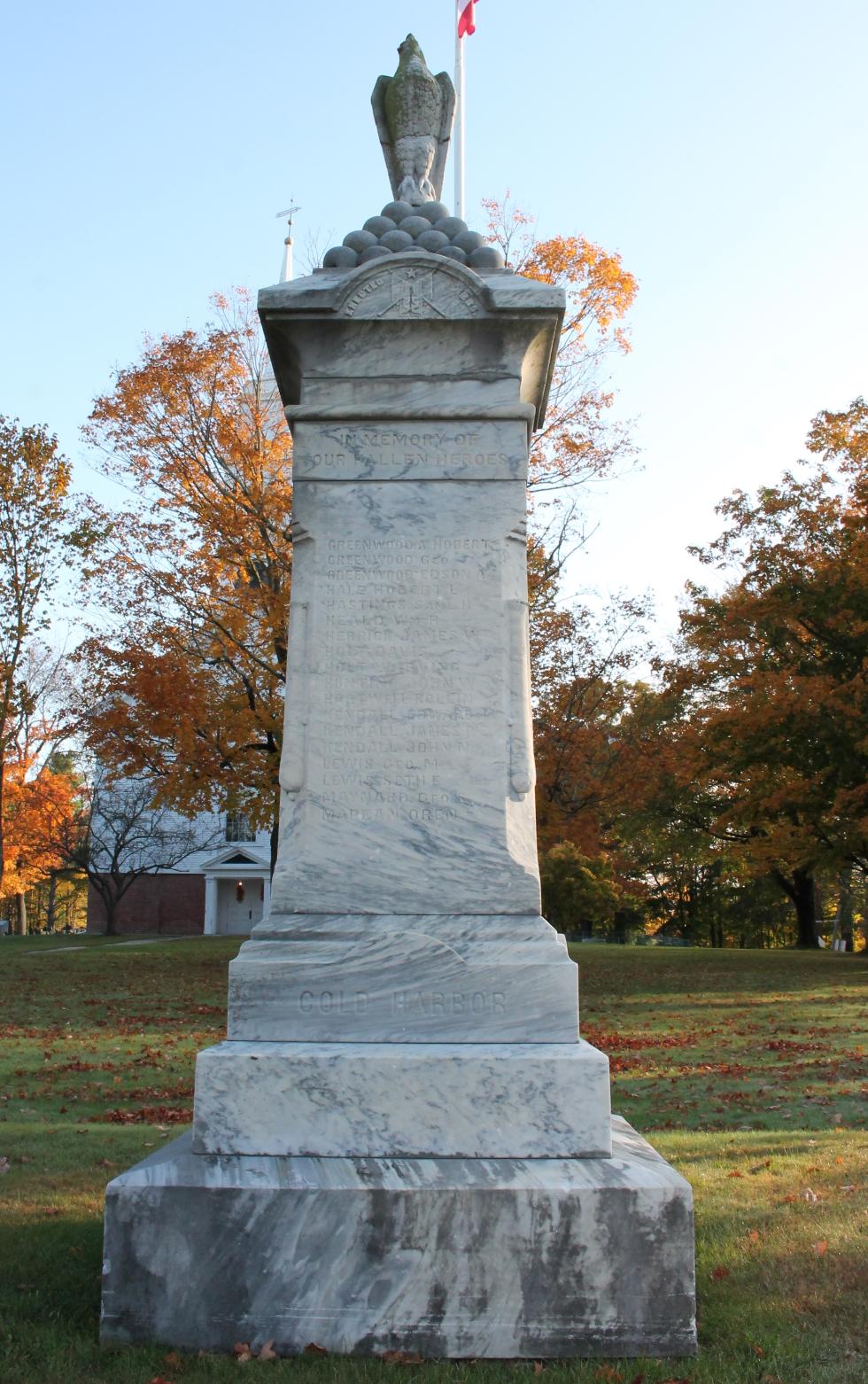 Hubbardston Massachusetts Civil War Veterans Memorial