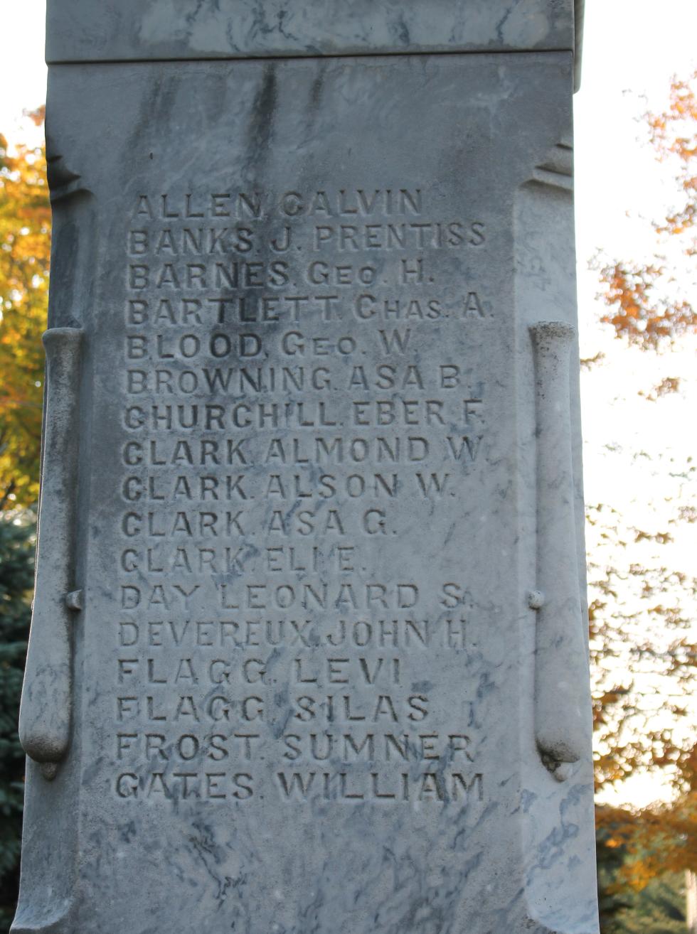 Hubbardston Massachusetts Civil War Veterans Memorial