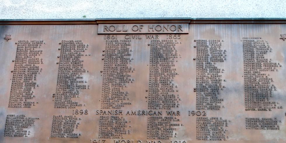 Hudson Massachusetts Civil War , Spanish American War & World War I Veterans Memorial