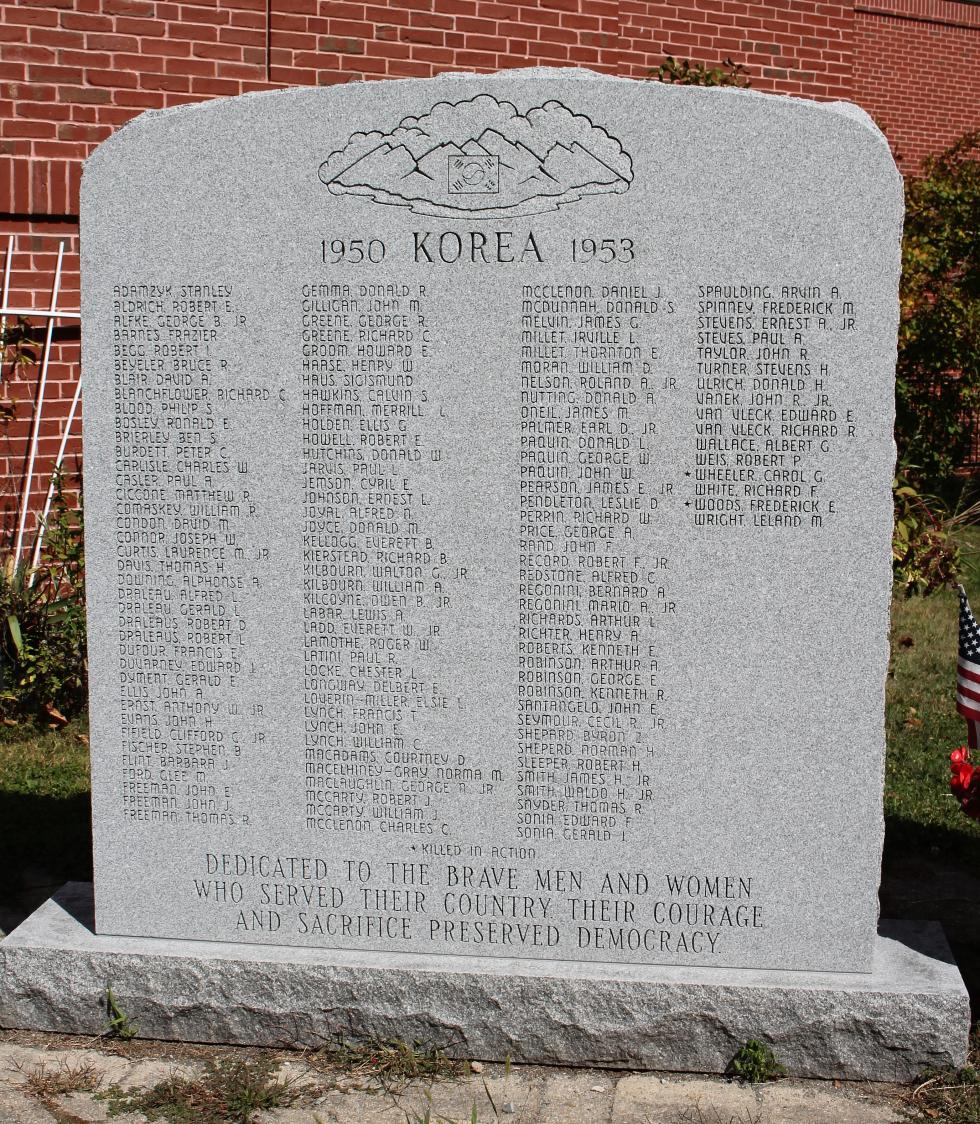 Lancaster Massachusetts Korean War Veterans Memorial