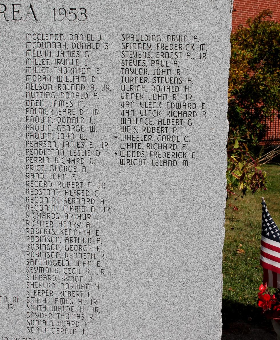 Lancaster Massachusetts Korean War Veterans Memorial